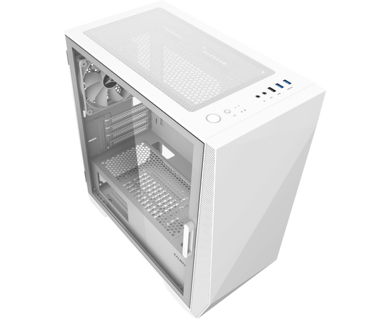  Корпус Zalman Z1 Iceberg white (Z1 Iceberg white) MiniTower (mATX, window, FRONT 2x120mm, REAR 1x120mm, без БП) 