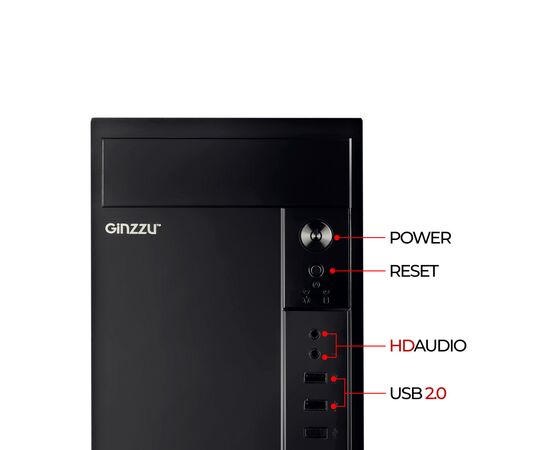 Корпус Ginzzu B410 mATX 
